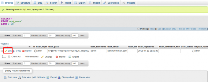 Cara Reset Password WordPress