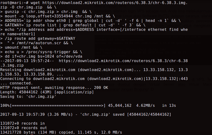 Install Mikrotik di Ubuntu