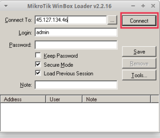login mikrotik